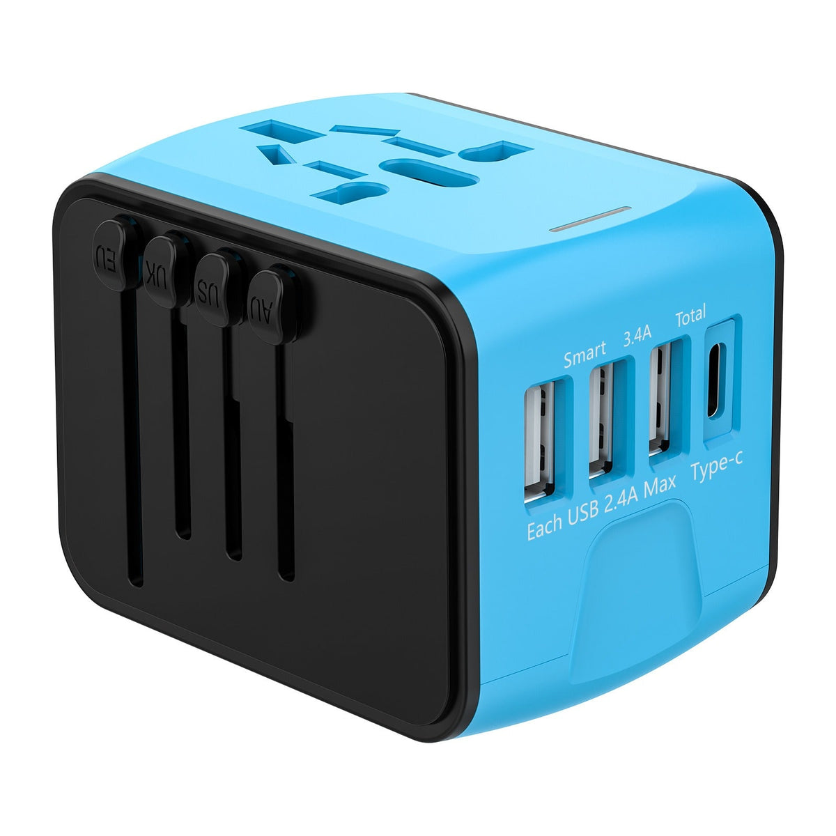 Eu Travel Adapter Plug with Universal Sockets Usb-A and Usb-C Ports for International Power - Image 10