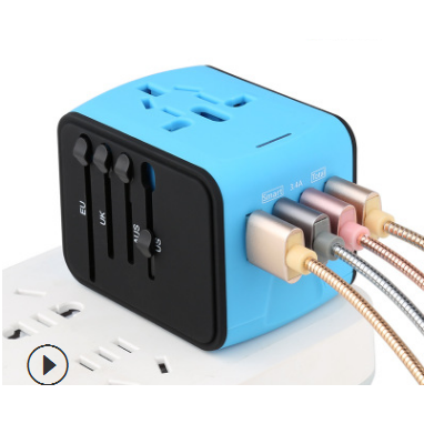 Eu Travel Adapter Plug with Universal Sockets Usb-A and Usb-C Ports for International Power - Image 2