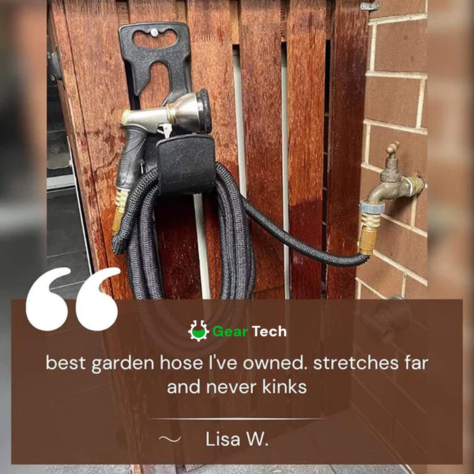 Expandable Expanding Garden Hose with 8-Pattern Spray Nozzle Brass Fittings and Anti-Kink Design - Image 14
