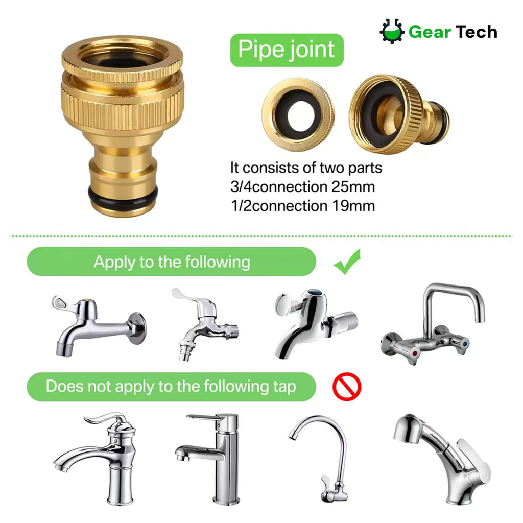 Expandable Expanding Garden Hose with 8-Pattern Spray Nozzle Brass Fittings and Anti-Kink Design - Image 6