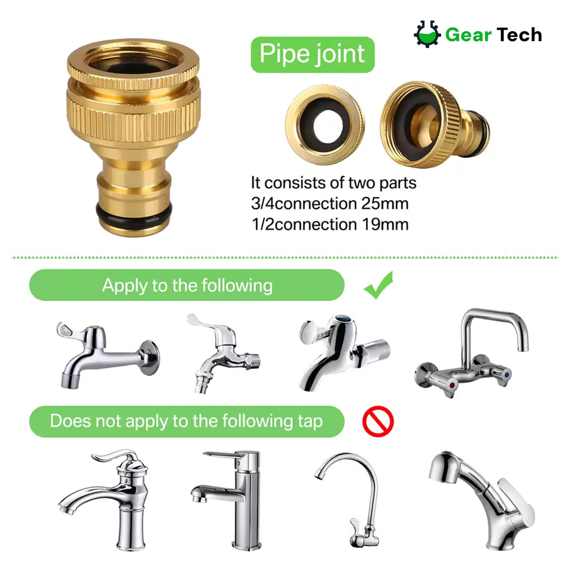 Expandable Expanding Garden Hose with 8-Pattern Spray Nozzle Brass Fittings and Anti-Kink Design - Image 6