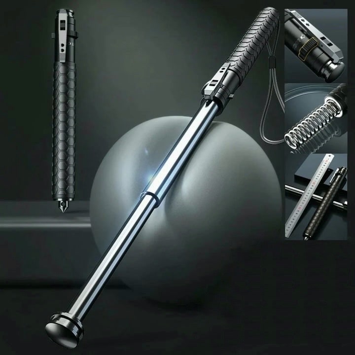 Expandable Self Defense Baton with Telescopic Steel Shaft and Push Button Deployment - Image 4