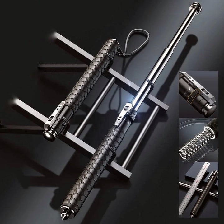 Expandable Self Defense Baton with Telescopic Steel Shaft and Push Button Deployment - Image 5