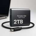 External Ssd Portable Solid State Drive with Usb-C for Fast File Transfer - Image 1