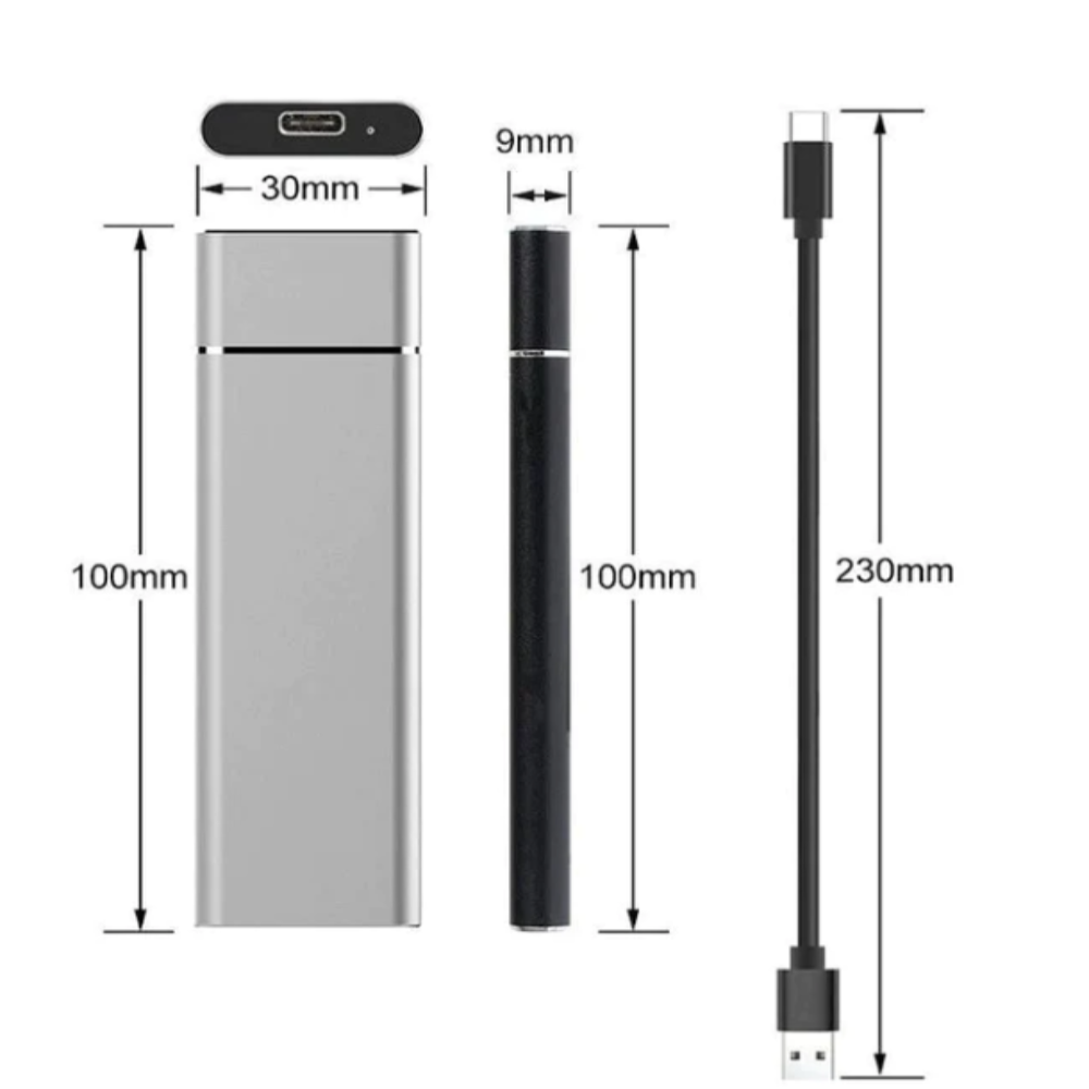 External Ssd Portable Solid State Drive with Usb-C Slim Metal Design for PC Storage 1tb - Image 2