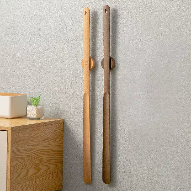Extra Long Shoe Horn Wooden Handle Magnetic Wall Mount Standing Handled - Image 3