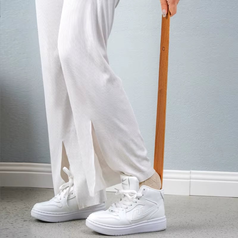 Extra Long Shoe Horn Wooden Handle Magnetic Wall Mount Standing Handled - Image 4
