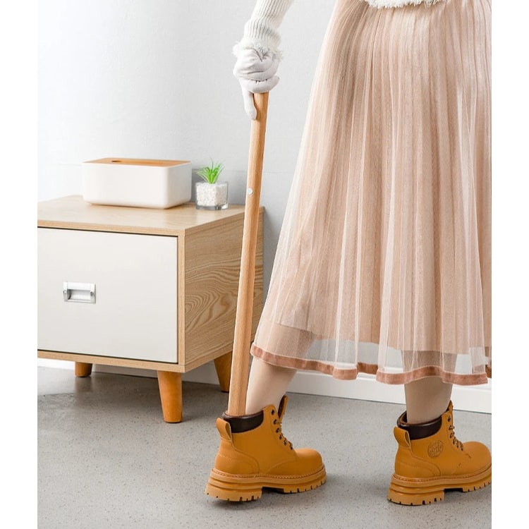 Extra Long Shoe Horn Wooden Handle Magnetic Wall Mount Standing Handled - Image 5