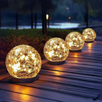 Solar-Powered Glass Sphere - Garden Decoration
