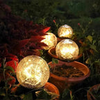 Solar-Powered Glass Sphere - Garden Decoration