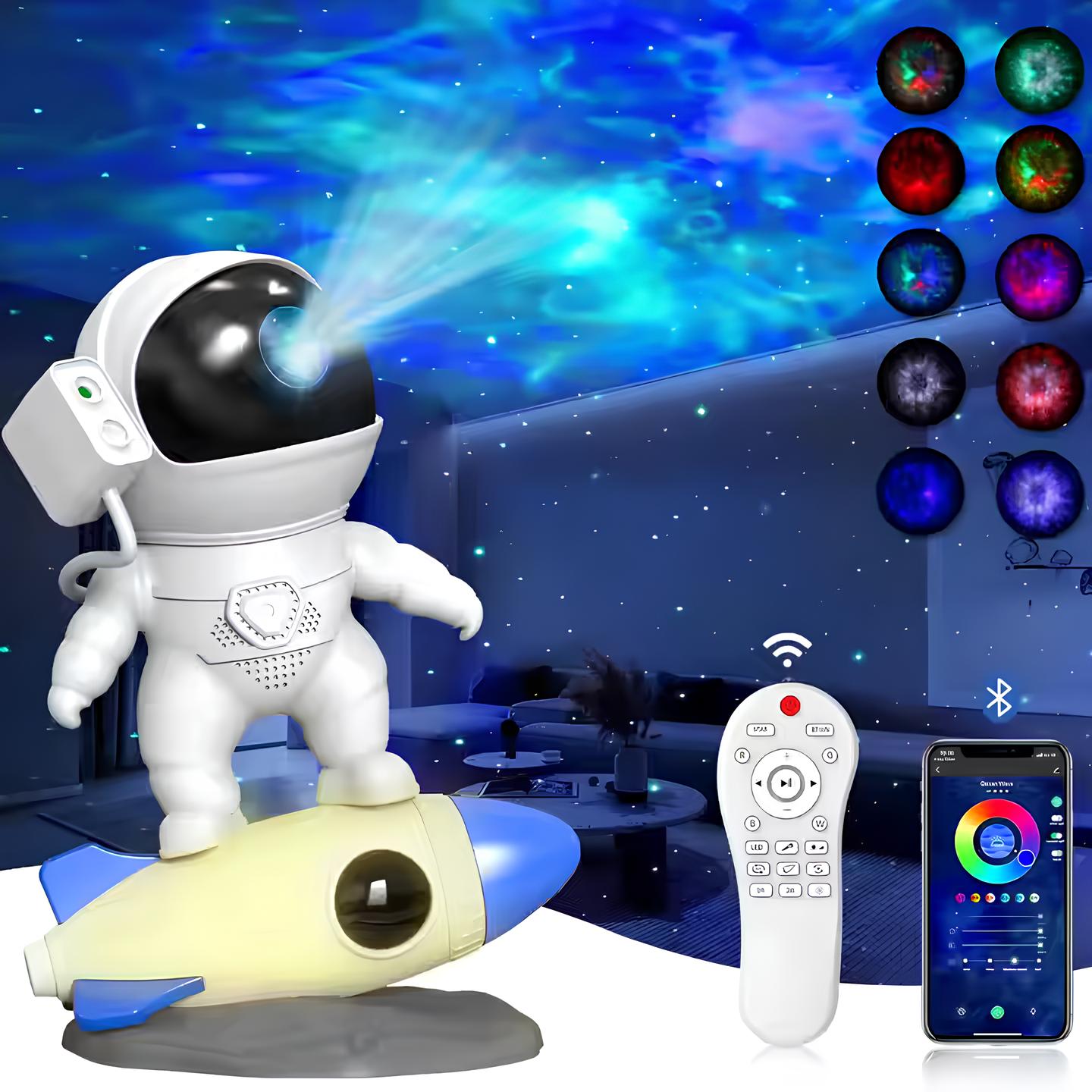 Astronaut Projection Lamp for Bedroom Decor – LED Galaxy Projector with Stars and Nebula Effects for Relaxing Ambience