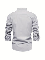 Men’s Button-Up Linen-Style Shirt for Summer Wear – Lightweight Casual Shirt for Holidays, Work and Everyday Outfits