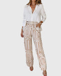 Emilia | Chic Pants Set with Complimentary Blouse & Belt