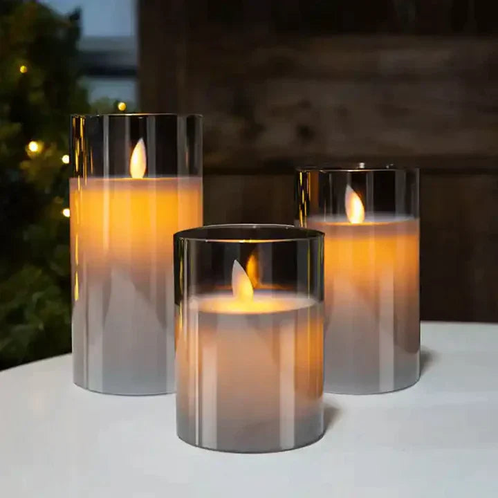 Flameless LED Candle Set for Home Decor – Realistic Flickering Candles – Safe Ambient Lighting for Living Room & Bedroom