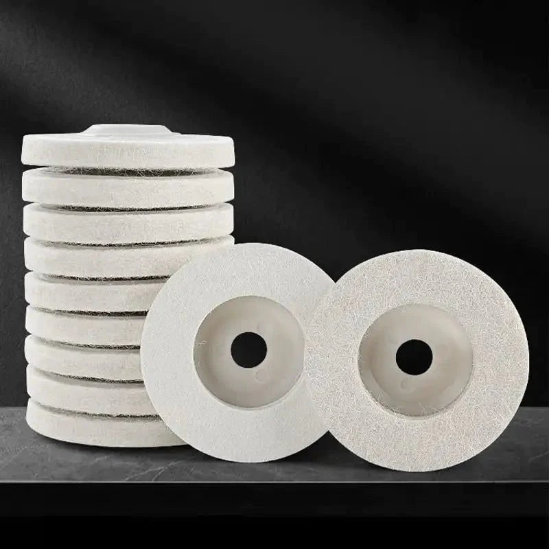 Felt Polishing Wheel 100mm Wool Disc Pad Angle Grinder - Image 1