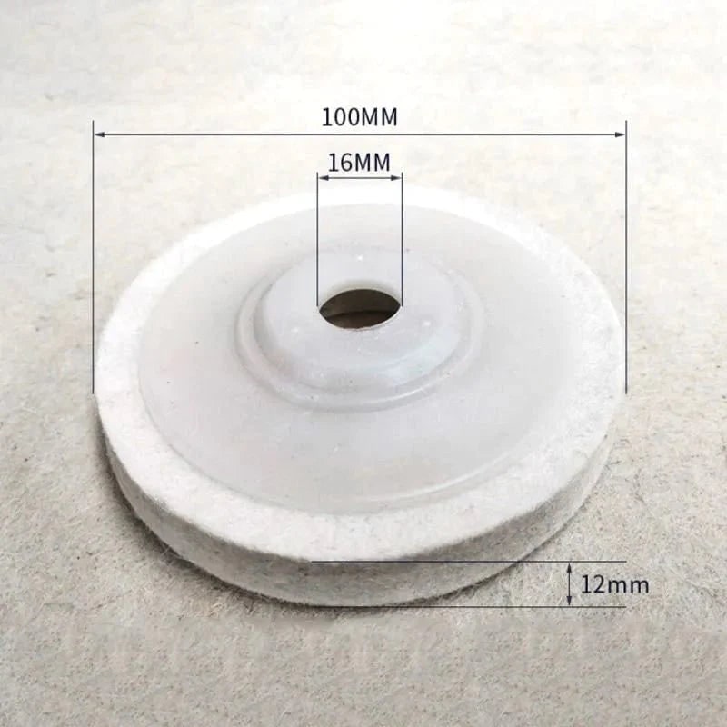 Felt Polishing Wheel 100mm Wool Disc Pad Angle Grinder - Image 2
