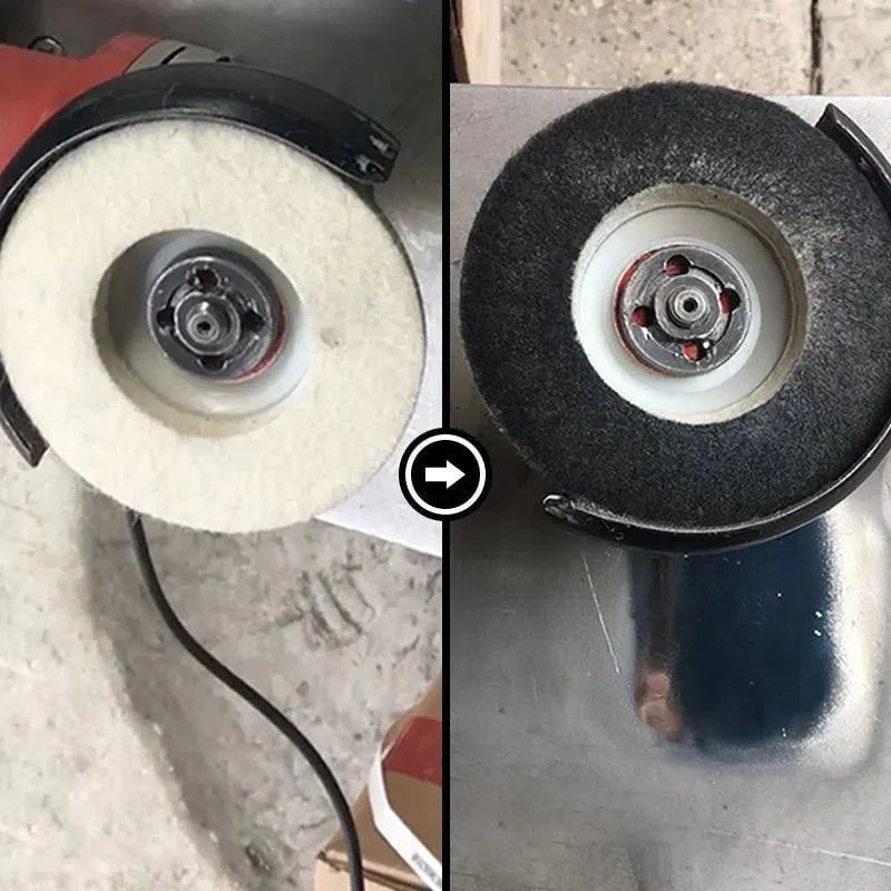 Felt Polishing Wheel 100mm Wool Disc Pad Angle Grinder - Image 4