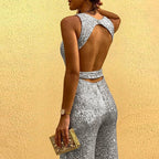 Liora Voss. – Women’s Glitter Jumpsuit for Parties & Special Occasions