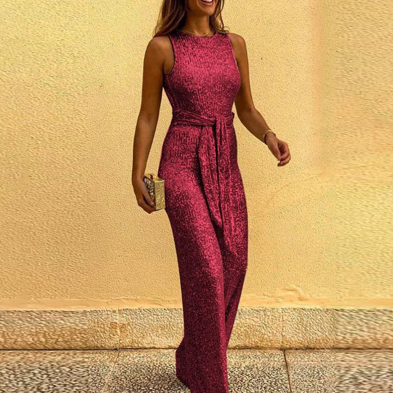 Liora Voss. – Women’s Glitter Jumpsuit for Parties & Special Occasions