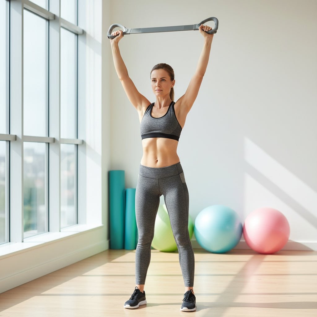 Figure Eight Resistance Band with Handles Full Body Non Slip Textured Grip Durable - Image 2