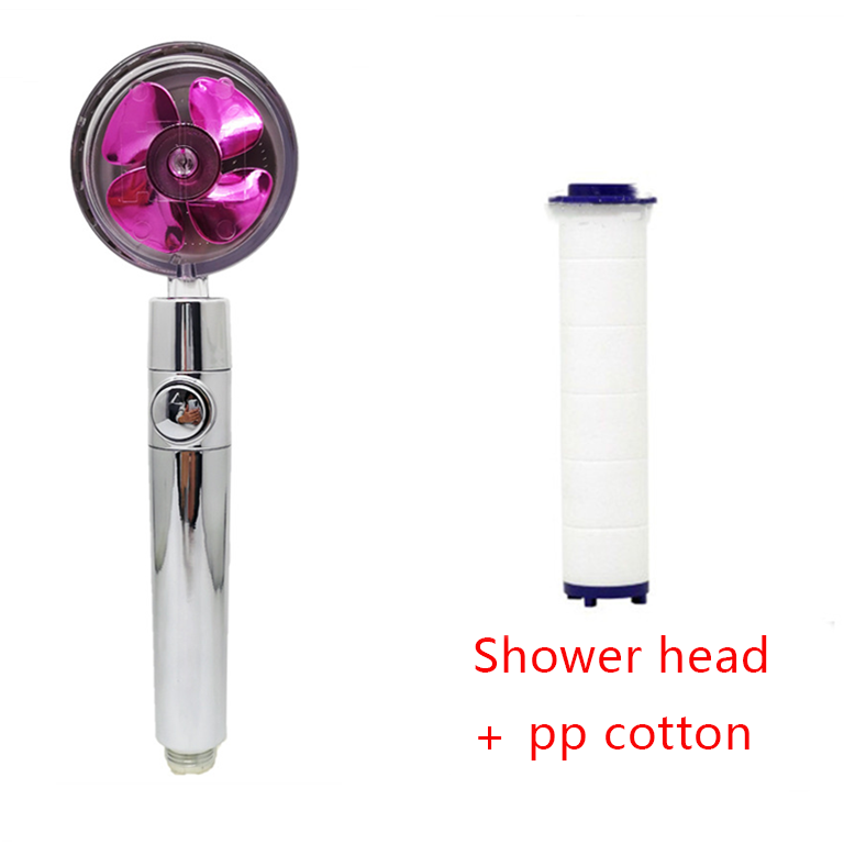 Filtered Shower Head with High Pressure Water Filtration and Rotating Propeller Fan Handheld - Image 13