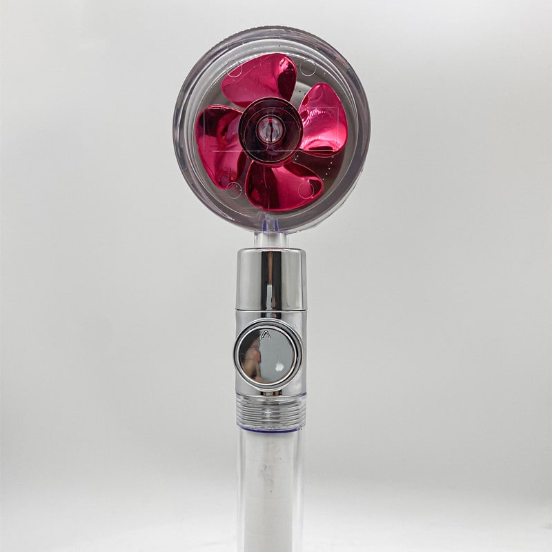 Filtered Shower Head with High Pressure Water Filtration and Rotating Propeller Fan Handheld - Image 16