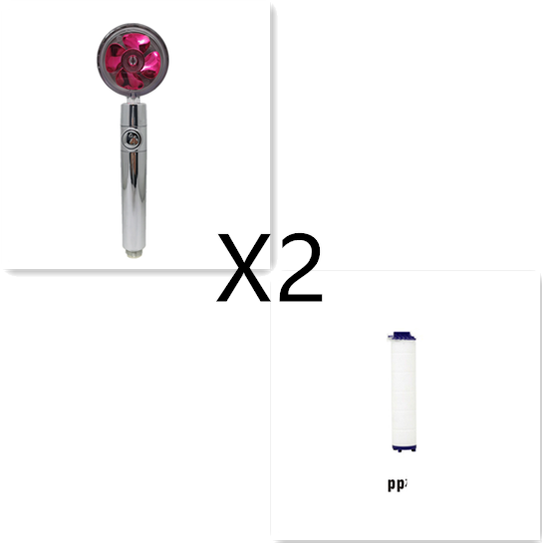 Filtered Shower Head with High Pressure Water Filtration and Rotating Propeller Fan Handheld - Image 21