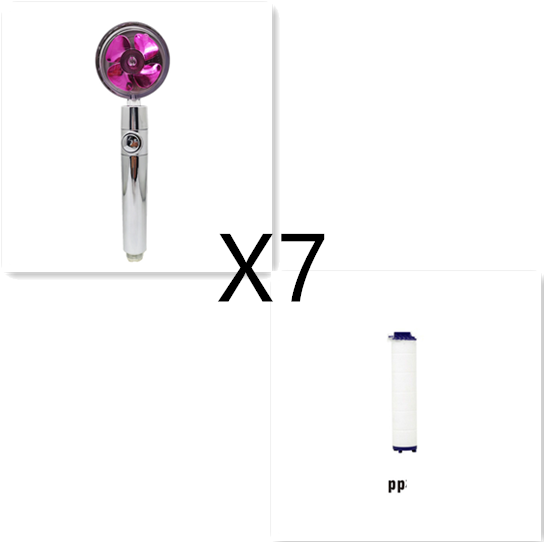 Filtered Shower Head with High Pressure Water Filtration and Rotating Propeller Fan Handheld - Image 24