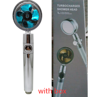 Filtered Shower Head with High Pressure Water Filtration and Rotating Propeller Fan Handheld - Image 26