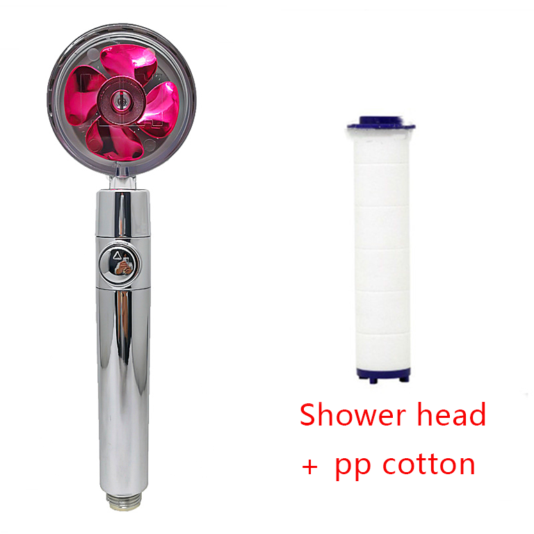 Filtered Shower Head with High Pressure Water Filtration and Rotating Propeller Fan Handheld - Image 28