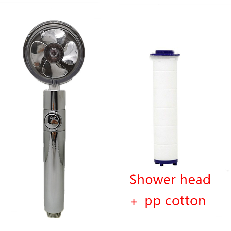 Filtered Shower Head with High Pressure Water Filtration and Rotating Propeller Fan Handheld - Image 29