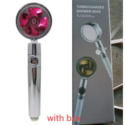 Filtered Shower Head with High Pressure Water Filtration and Rotating Propeller Fan Handheld - Image 44