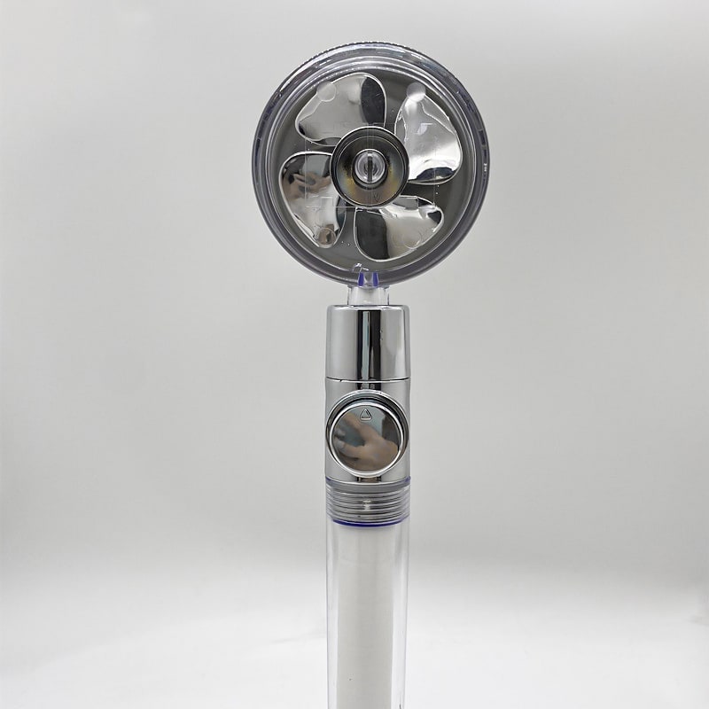 Filtered Shower Head with High Pressure Water Filtration and Rotating Propeller Fan Handheld - Image 48