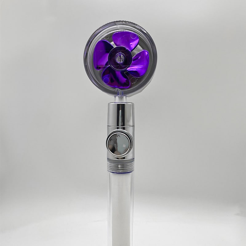 Filtered Shower Head with High Pressure Water Filtration and Rotating Propeller Fan Handheld - Image 4