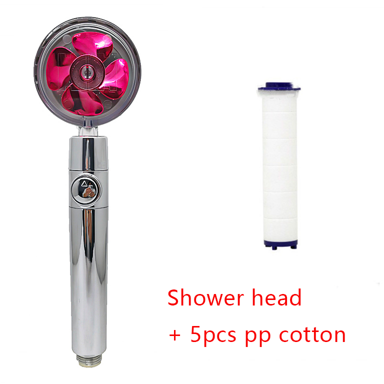 Filtered Shower Head with High Pressure Water Filtration and Rotating Propeller Fan Handheld - Image 51