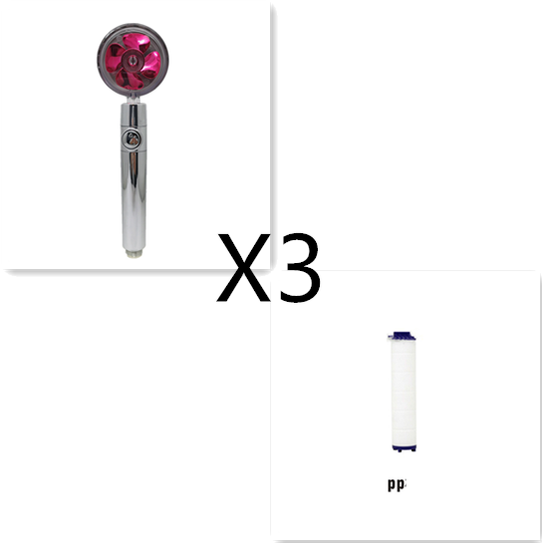 Filtered Shower Head with High Pressure Water Filtration and Rotating Propeller Fan Handheld - Image 59