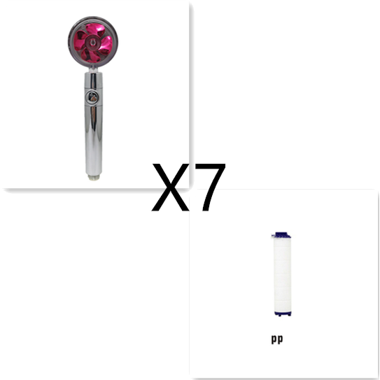 Filtered Shower Head with High Pressure Water Filtration and Rotating Propeller Fan Handheld - Image 60