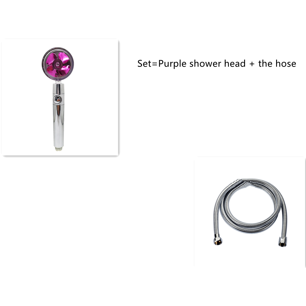 Filtered Shower Head with High Pressure Water Filtration and Rotating Propeller Fan Handheld - Image 63