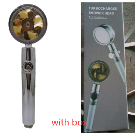 Filtered Shower Head with High Pressure Water Filtration and Rotating Propeller Fan Handheld - Image 66