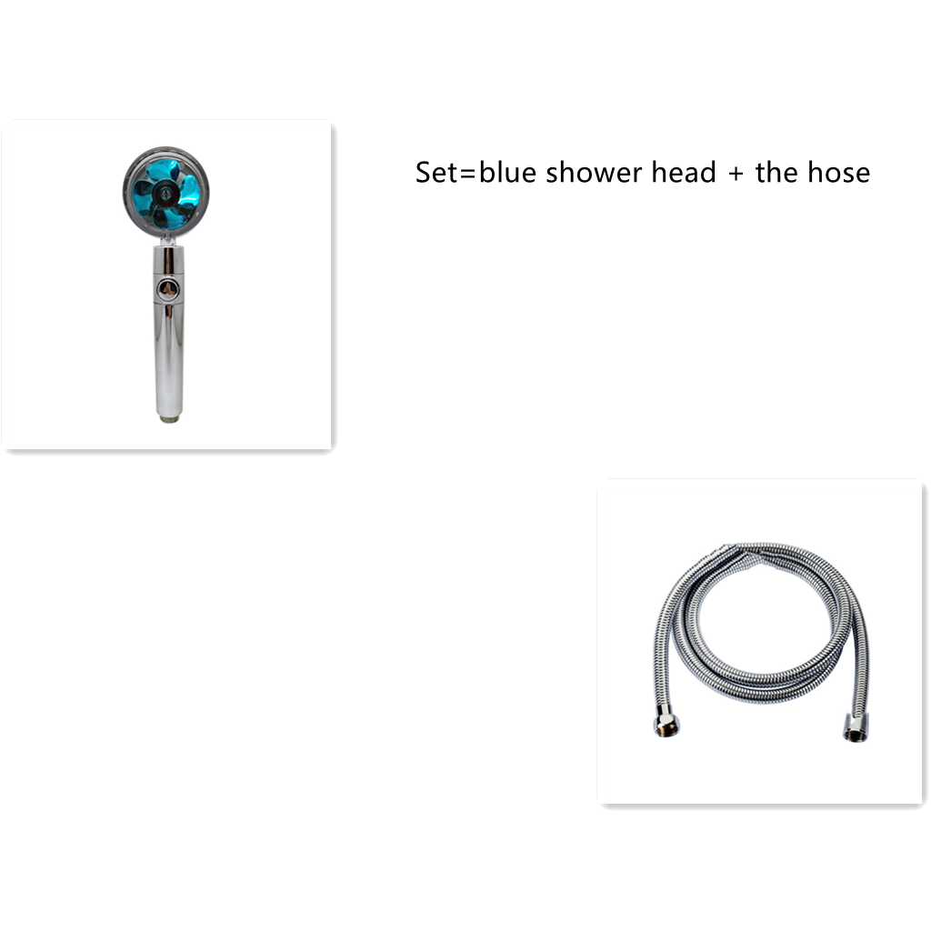Filtered Shower Head with High Pressure Water Filtration and Rotating Propeller Fan Handheld - Image 73