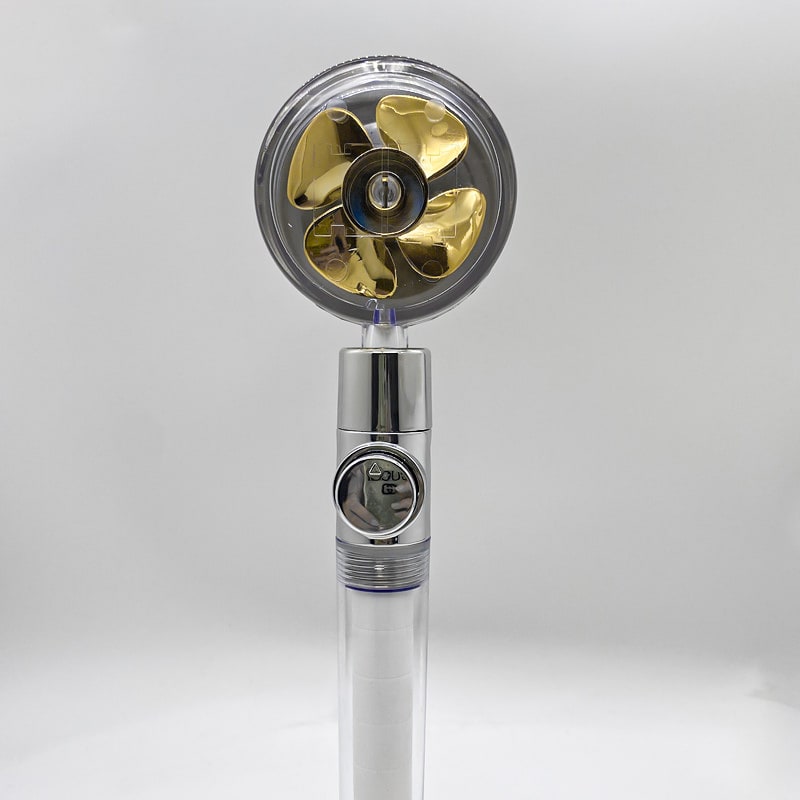 Filtered Shower Head with High Pressure Water Filtration and Rotating Propeller Fan Handheld - Image 74