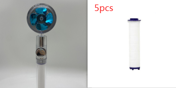Filtered Shower Head with High Pressure Water Filtration and Rotating Propeller Fan Handheld - Image 83