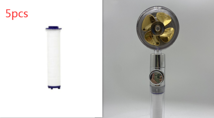 Filtered Shower Head with High Pressure Water Filtration and Rotating Propeller Fan Handheld - Image 88