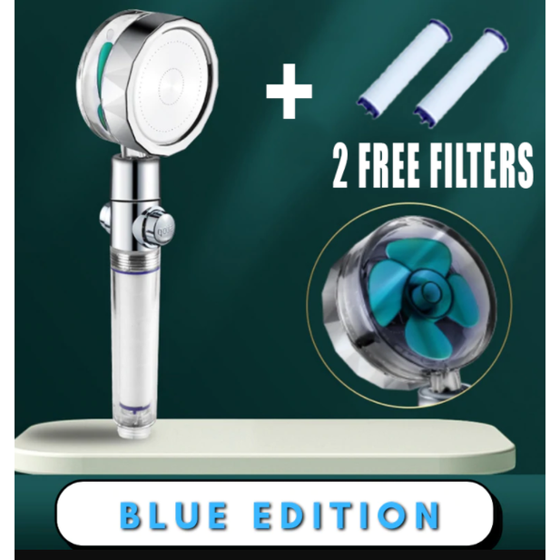 Filtered Shower Head with High Pressure Water Filtration and Rotating Propeller Fan Handheld - Image 94