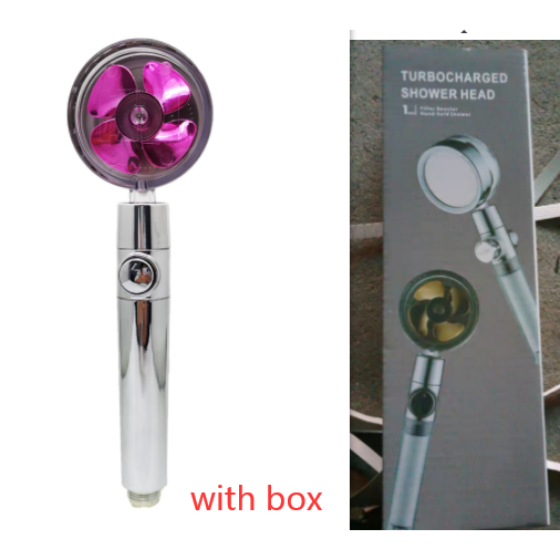 Filtered Shower Head with High Pressure Water Filtration and Rotating Propeller Fan Handheld - Image 99