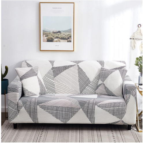 Fitted Stretch Sofa Slipcover for Three Seater with Elastic Printed Patterns Outdoor With Cover - Image 11