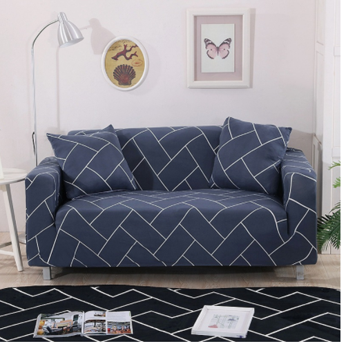 Fitted Stretch Sofa Slipcover for Three Seater with Elastic Printed Patterns Outdoor With Cover - Image 12