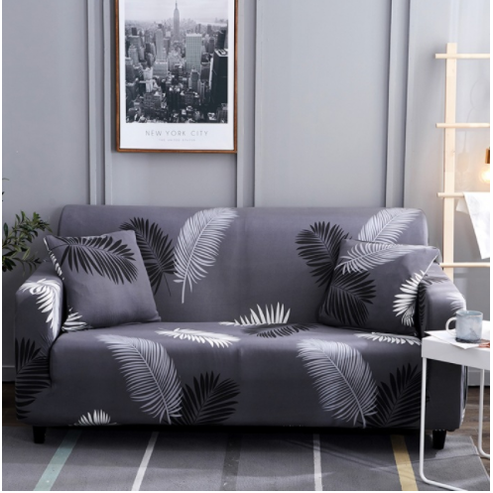 Fitted Stretch Sofa Slipcover for Three Seater with Elastic Printed Patterns Outdoor With Cover - Image 2