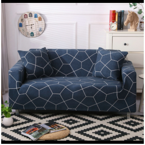 Fitted Stretch Sofa Slipcover for Three Seater with Elastic Printed Patterns Outdoor With Cover - Image 4