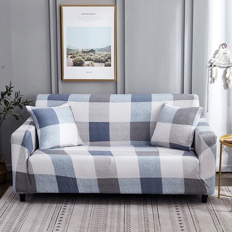 Fitted Stretch Sofa Slipcover for Three Seater with Elastic Printed Patterns Outdoor With Cover - Image 6